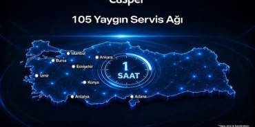 Casper 105 servis noktasıyla Türkiye genelinde hizmet veriyor