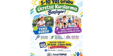 Milas Belediyesi Tenis, Temel Hareket Eğitimi ve Eğitsel Oyunlar Kursları İçin Kayıtları Başlatıyor